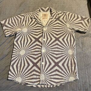 OAS terry cloth button up shirt mens large NWOT